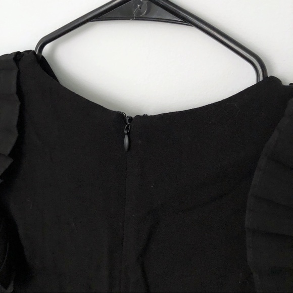 Maje Rolana Pleated Sleeve Little Black Dress - Picture 6 of 6